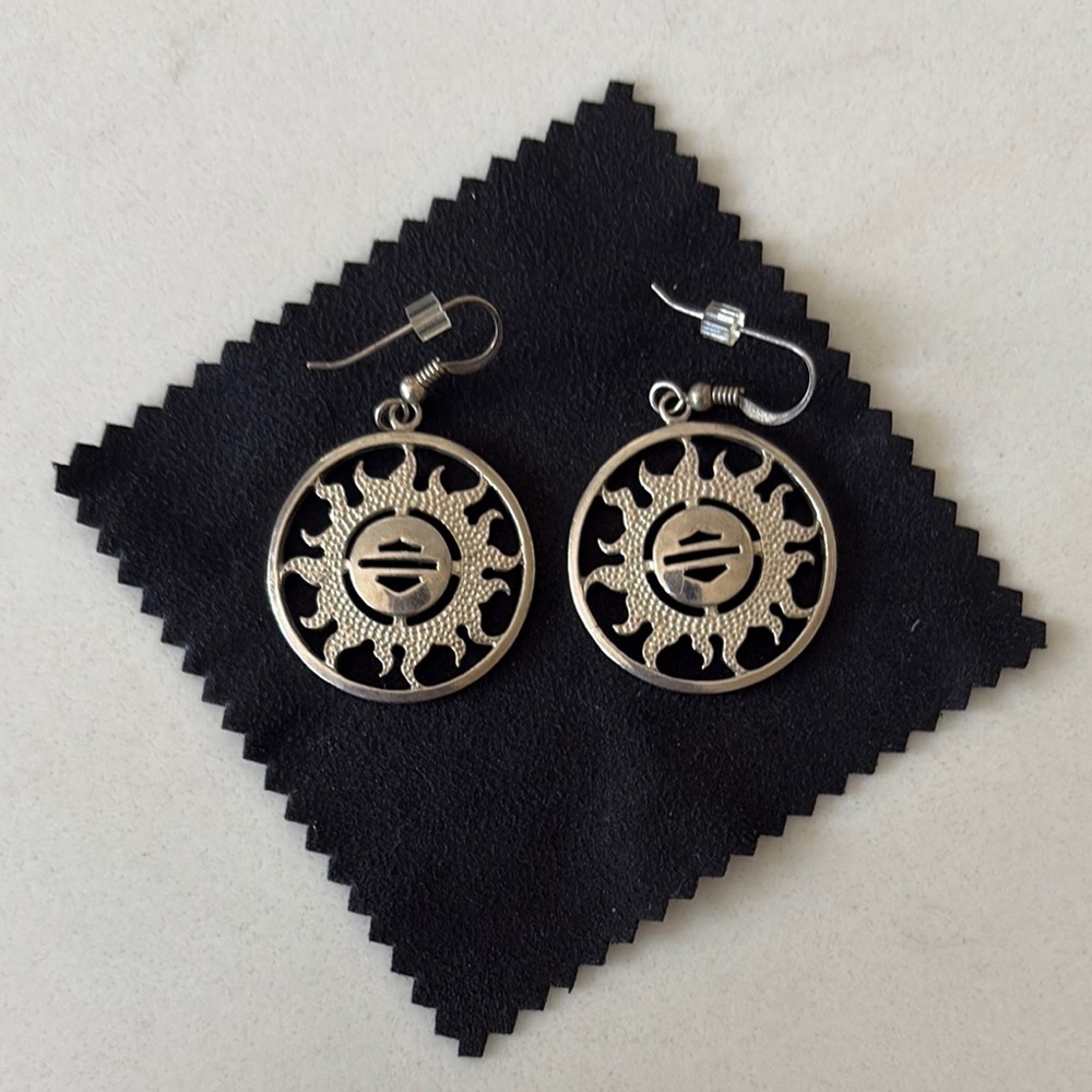 Harley-Davidson Silver Hoop Earrings